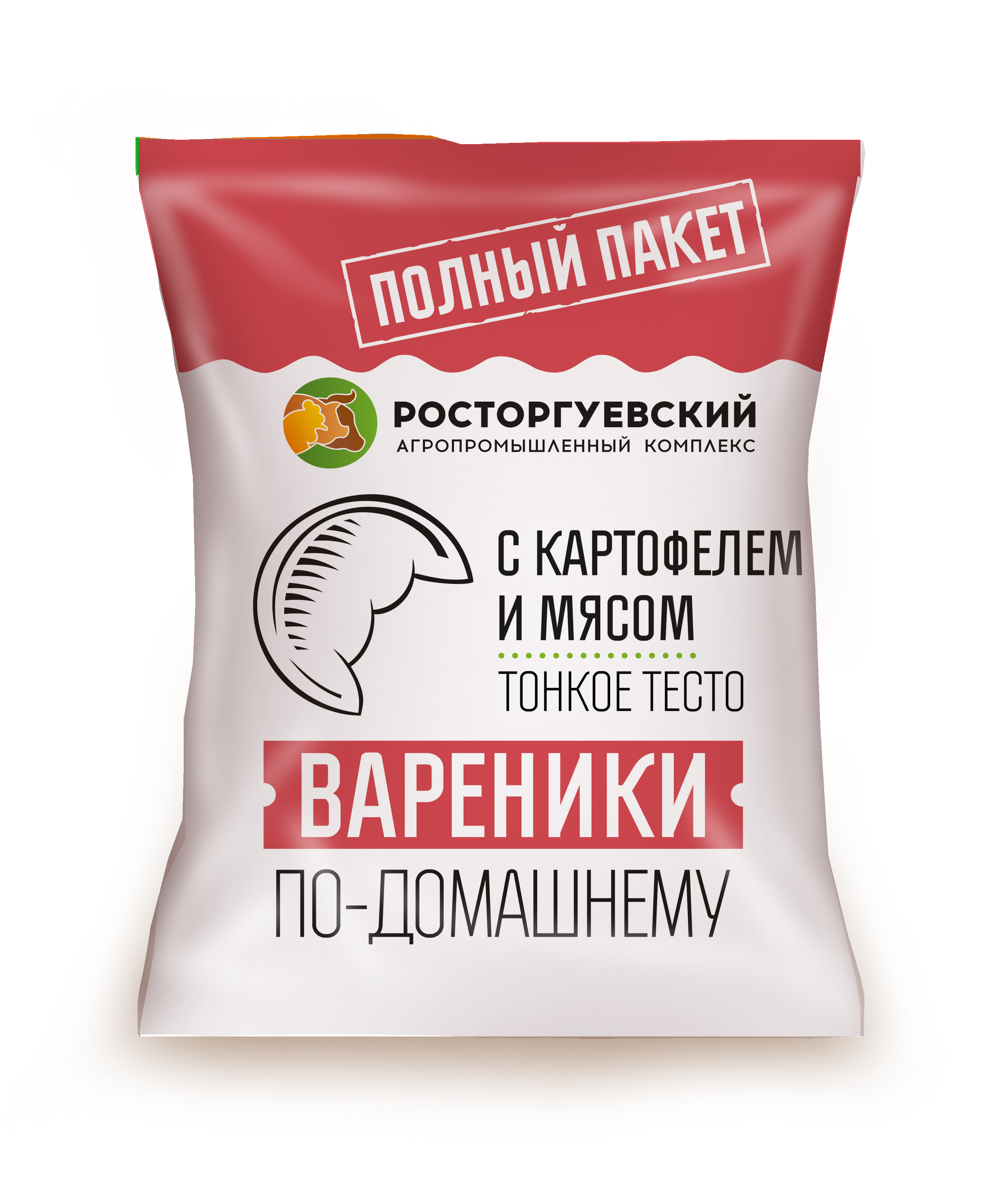 Вареники с картофелем и мясом 700гр 1/6 РОСТОРГУЕВСКИЙ